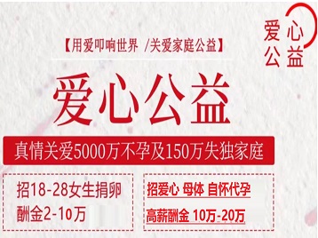 白沙捐卵助孕生子 爱心志愿者招募